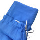 Nappe rectangle brodée personnalisée à vos initiales double gaze de coton Bleu Royal 145x235 - Villa Farese