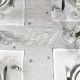 Nappe lin naturel brodée personnalisée à vos initiales - 180x180cm - Villa Farese