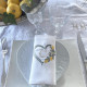 Serviette de table brodée personnalisée citron de Menton avec votre intiale - Villa Farese