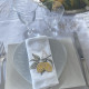 Serviette de table brodée personnalisée citron de Menton avec votre intiale - Villa Farese