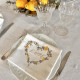 Serviette de table brodée personnalisée citron de Menton avec votre intiale - Villa Farese