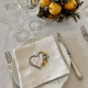 Serviette de table brodée personnalisée citron de Menton avec votre intiale - Villa Farese