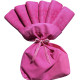 Six serviettes antiques brodées main monogramme MP rose fuchsia - Villa Farese