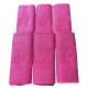 Six serviettes antiques brodées main monogramme MP rose fuchsia - Villa Farese