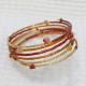 Bracelet multi-rangs rouge, orange et beige - Villa Farèse - Villa Farese