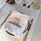 Serviette de table brodée personnalisée Noël à votre initiale - Villa Farese