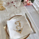 Serviette de table brodée personnalisée Noël à votre initiale - Villa Farese