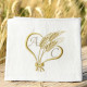 Serviette de table brodée initiales personnalisée coeur - Villa Farese