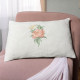 Coussin brodé à votre initiale personnalisé collection fleur carré 40x40cm - Villa Farese